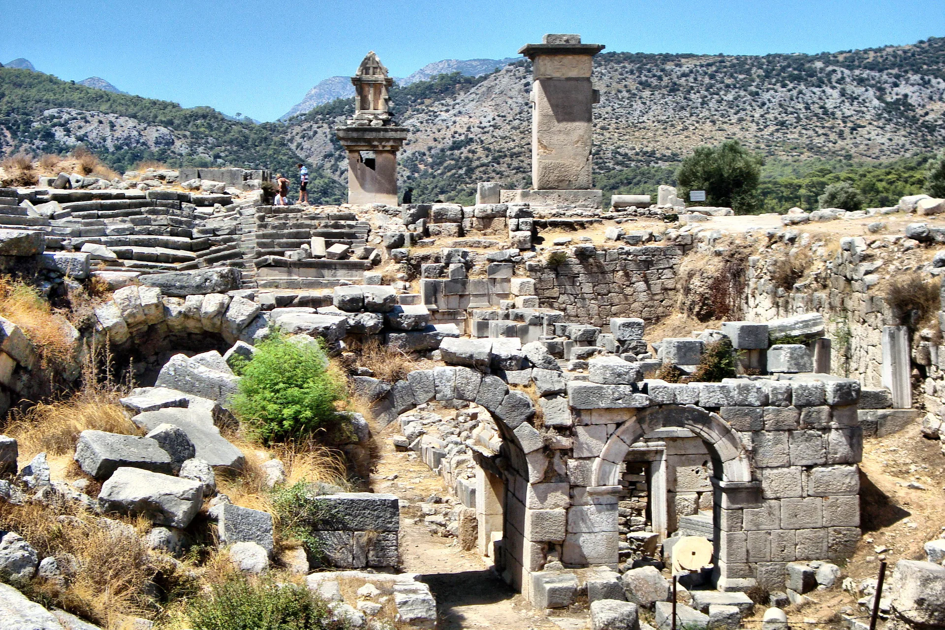 Xanthos ören yerinin genel arkeolojik görünümü